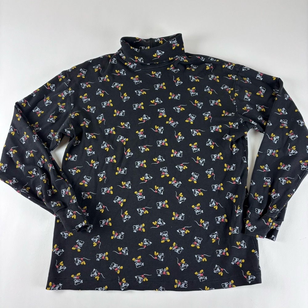 Vintage Disney Mickey & Co. Mickey Mouse All‎ Over Print Turtleneck Medium
